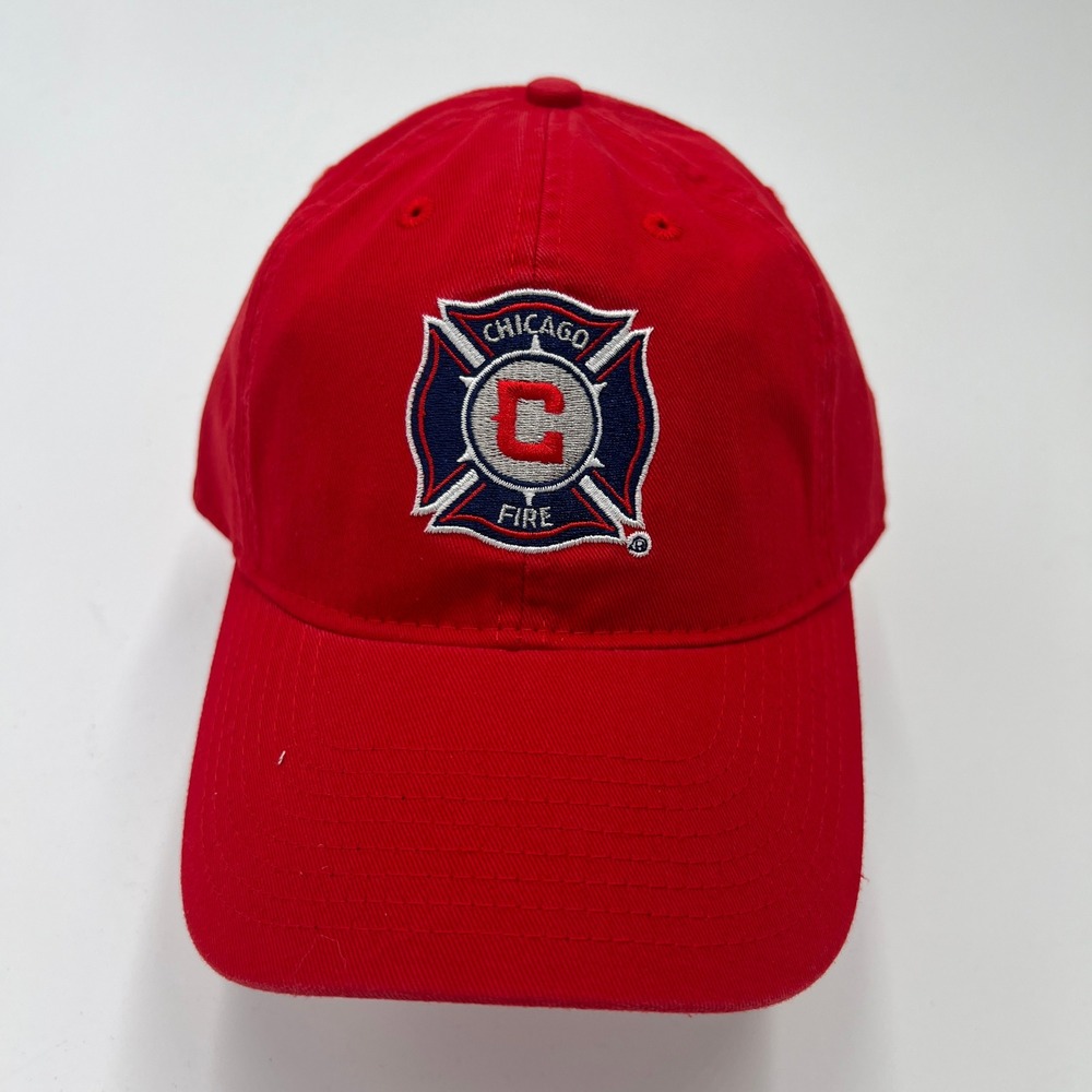 Chicago Fire Soccer Club‎ Red Baseball Cap Embroidered MLS Logo Adult Size